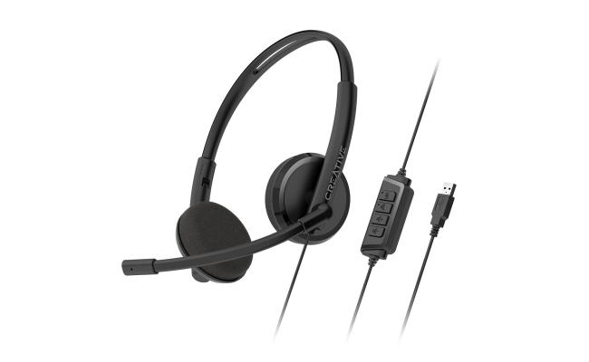 Creative HS-220 USB Headset with Noise-cancelling Mic and Inline Remote